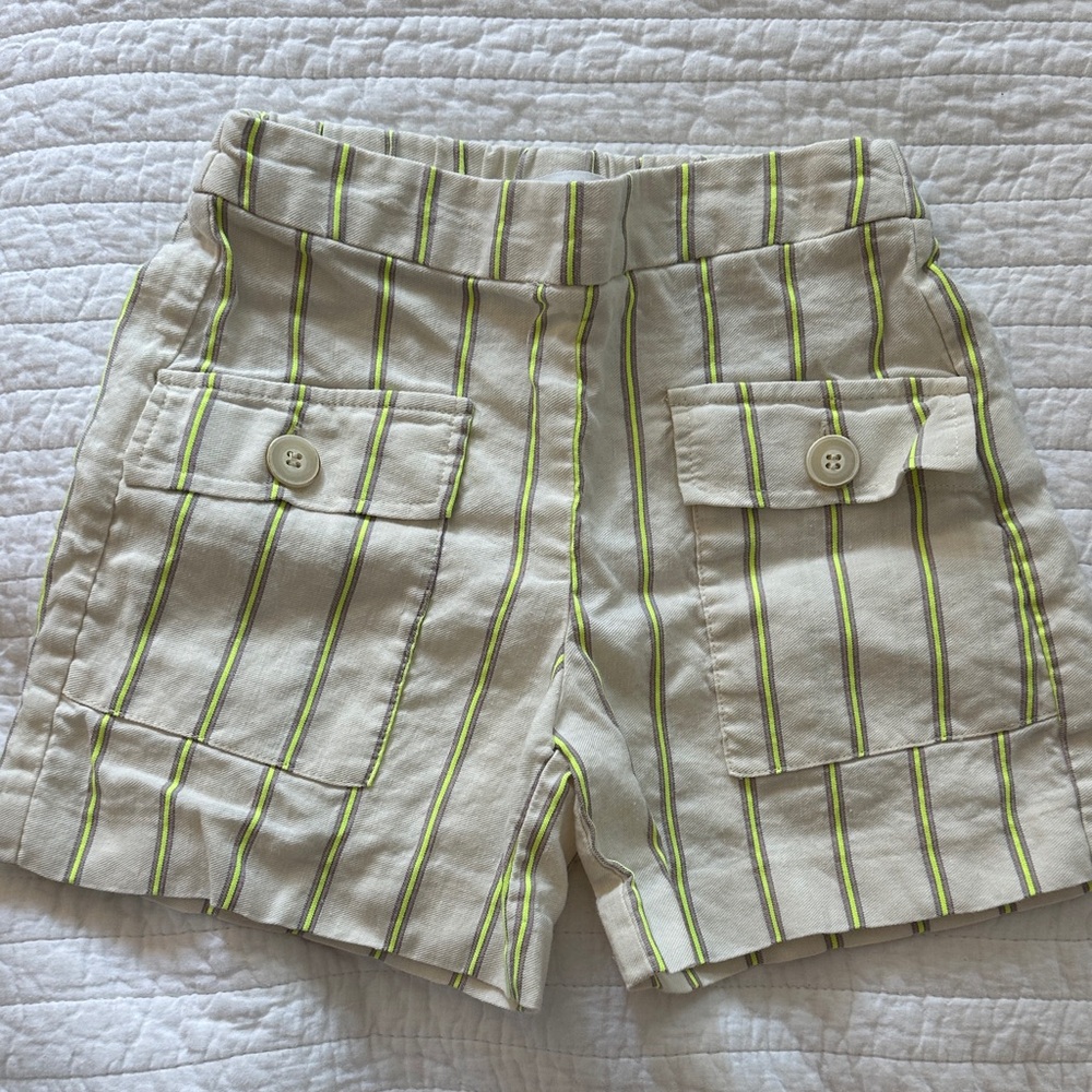 Zara neon Striped Kids Shorts